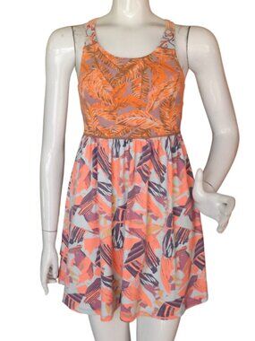 MAAJI Swim Dress/Cover Up, M, Strappy back, Crochet accent, Mini, Multicolor